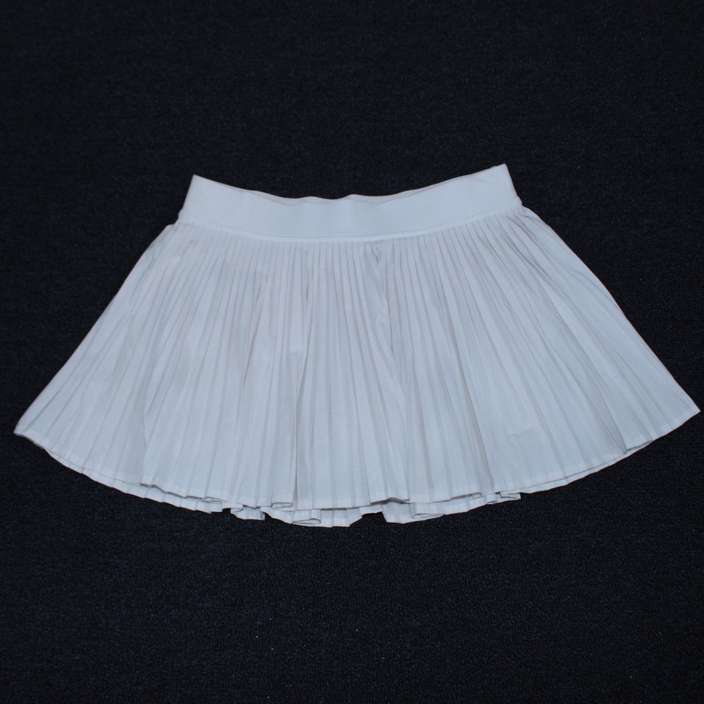Lululemon High-Rise Pleated Tennis Skirt Womens 6 White Built In Shorts LW8AKVS